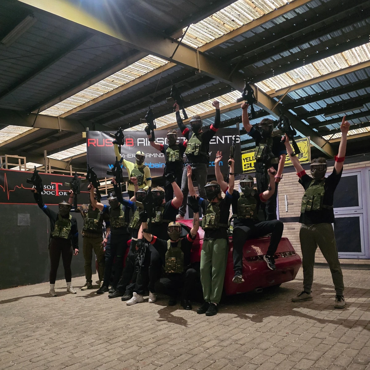Airsoft actie bedrijfsuitje
